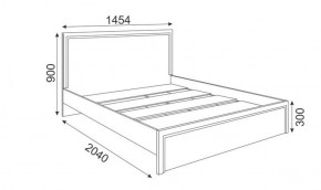 Кровать 1.4 М16 Стандарт с настилом Беатрис (Орех гепланкт) в Нягани - nyagan.ok-mebel.com | фото