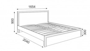Кровать 1.6 М07 Стандарт с основанием Беатрис (Орех гепланкт) в Нягани - nyagan.ok-mebel.com | фото