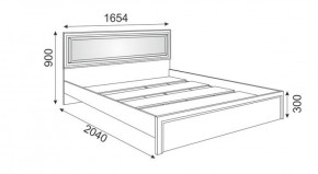 Кровать 1.6 М09 с мягкой спинкой и настилом Беатрис (Орех гепланкт) в Нягани - nyagan.ok-mebel.com | фото