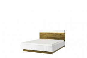 Кровать 160 с подъемником, TORINO, цвет белый/Дуб наварра в Нягани - nyagan.ok-mebel.com | фото 1