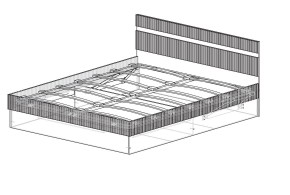 ОЛИВИЯ Кровать 1600 с основанием и ПМ в Нягани - nyagan.ok-mebel.com | фото 4