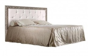 Кровать 2-х спальная (1,8 м) Тиффани Premium черная/серебро с мягким элементом со стразами с подъемным механизмом (ТФКР180-2[3][7](П) в Нягани - nyagan.ok-mebel.com | фото