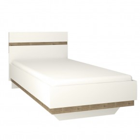 Кровать 90/TYP 90, LINATE ,цвет белый/сонома трюфель в Нягани - nyagan.ok-mebel.com | фото