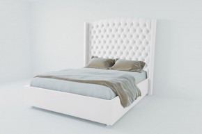Кровать Берлин ЛЮКС с ПМ 1800 (экокожа белая) в Нягани - nyagan.ok-mebel.com | фото