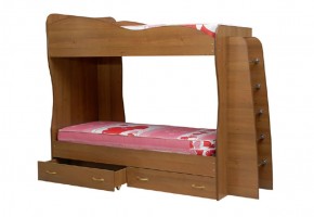 Кровать детская 2-х ярусная Юниор-1 (800*2000) ЛДСП в Нягани - nyagan.ok-mebel.com | фото 1
