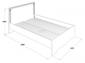 Кровать двойная Ольга 1Н + 2-а ящика (1400*2000) в Нягани - nyagan.ok-mebel.com | фото 3