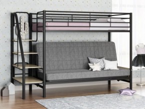 Кровать двухъярусная с диваном "Мадлен-3" (Черный/Серый) в Нягани - nyagan.ok-mebel.com | фото