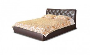 Кровать Флоренция 1600 в к/з "Классик 307 коричневый" (серия Норма) + основание + ПМ в Нягани - nyagan.ok-mebel.com | фото