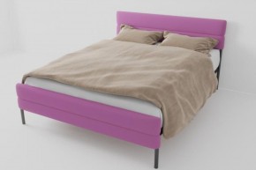 Кровать Горизонт Мини с ортопедическим основанием 800 (велюр розовый) в Нягани - nyagan.ok-mebel.com | фото