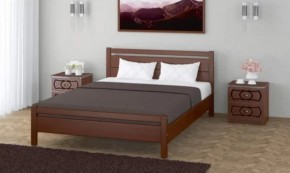 ВЕРОНИКА-1 Кровать из массива 1200 (Орех) в Нягани - nyagan.ok-mebel.com | фото