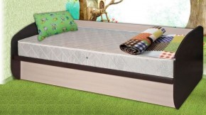 Кровать КД-1.8 с подъемным механизмом (Венге/Дуб молочный) в Нягани - nyagan.ok-mebel.com | фото