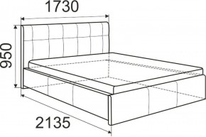 Кровать Изабелла с латами Newtone cacao 1400x2000 в Нягани - nyagan.ok-mebel.com | фото 2