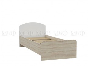 МАРТИНА Кровать 800 с настилом ЛДСП (Белый глянец/дуб сонома) в Нягани - nyagan.ok-mebel.com | фото