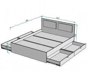 Кровать Ольга L34 (1600) 4 ящика в Нягани - nyagan.ok-mebel.com | фото 2