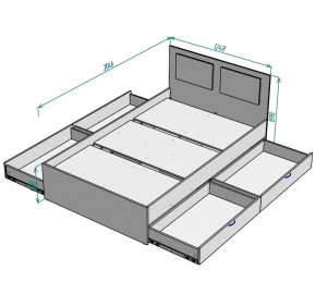 Кровать Ольга L37 (1200) 4 ящика в Нягани - nyagan.ok-mebel.com | фото 2