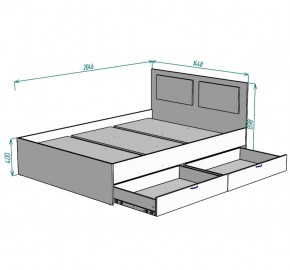 Кровать Ольга L41 (1400) 2 ящика в Нягани - nyagan.ok-mebel.com | фото 2