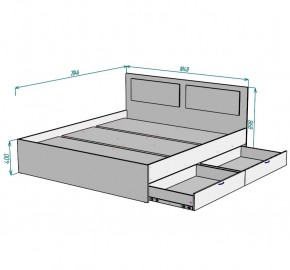 Кровать Ольга L43 (1800) 2 ящика в Нягани - nyagan.ok-mebel.com | фото 2