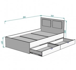 Кровать Ольга L45 (1200) 2 ящика в Нягани - nyagan.ok-mebel.com | фото 2