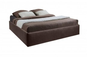 Кровать Подиум с ПМ 1200 (экокожа коричневая) в Нягани - nyagan.ok-mebel.com | фото