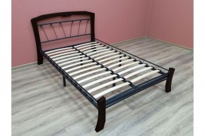 Кровать "Муза 4 Лайт" КМД9 Черная (1400*2000) (ножки-шоколад) с коваными изделиями в Нягани - nyagan.ok-mebel.com | фото 3