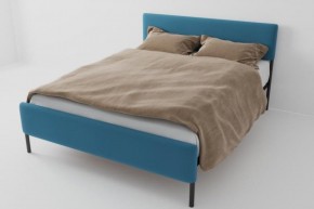 Кровать Стандарт Мини с ортопедическим основанием 800 (велюр голубой) в Нягани - nyagan.ok-mebel.com | фото
