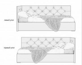 Кровать угловая Лилу интерьерная +основание/ПМ/бельевое дно (120х200) в Нягани - nyagan.ok-mebel.com | фото 5