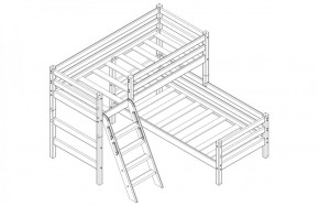 Кровать угловая с наклонной лестницей Соня (Вариант 8) в Нягани - nyagan.ok-mebel.com | фото 3