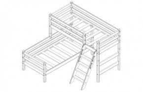 Кровать угловая с наклонной лестницей Соня (Вариант 8) в Нягани - nyagan.ok-mebel.com | фото 4