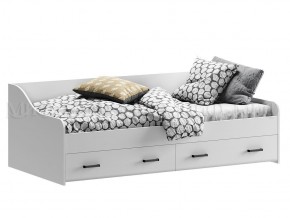 ВЕГА NEW Кровать 900 с настилом ЛДСП (Белый глянец/белый) в Нягани - nyagan.ok-mebel.com | фото 1