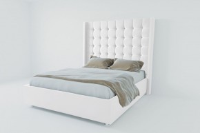Кровать Венеция ЛЮКС с ПМ 1200 (экокожа белая) в Нягани - nyagan.ok-mebel.com | фото 2