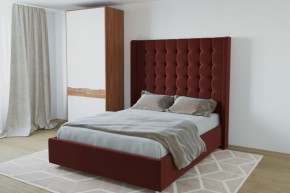 Кровать Венеция ЛЮКС с ПМ 1200 (велюр бордо) в Нягани - nyagan.ok-mebel.com | фото 2
