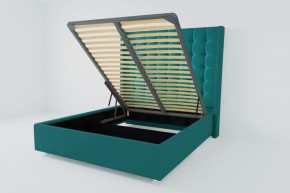 Кровать Венеция ЛЮКС с ПМ 1600 (велюр бирюзовый) в Нягани - nyagan.ok-mebel.com | фото