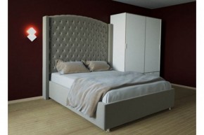 Кровать Версаль ЛЮКС с ПМ 1200 (велюр серый) в Нягани - nyagan.ok-mebel.com | фото