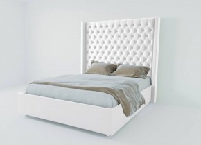 Кровать Версаль ЛЮКС с ПМ 2000 (экокожа белая) в Нягани - nyagan.ok-mebel.com | фото