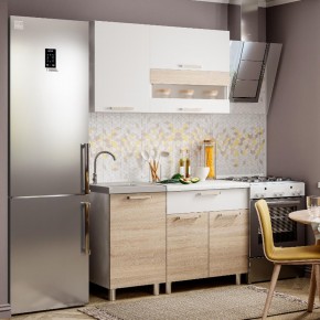 Кухня Айсбери 1.2 м (Белый/Дуб Сонома) в Нягани - nyagan.ok-mebel.com | фото