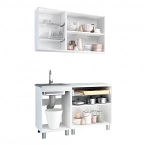 Кухня Айсбери 1.2 м (Белый/Дуб Сонома) в Нягани - nyagan.ok-mebel.com | фото 2