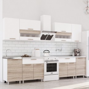 Кухня Айсбери 2.4 м (Белый/Дуб Сонома) в Нягани - nyagan.ok-mebel.com | фото