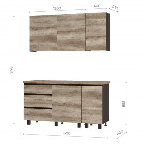 Кухня Энигма 1.6 м (венге/дуб каньон) в Нягани - nyagan.ok-mebel.com | фото 5