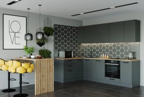 Кухня угловая Антрацит 2600х1600 (Стол. 38мм) в Нягани - nyagan.ok-mebel.com | фото