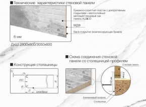 Кухонный фартук со столешницей (А-010) в едином стиле (3050 мм) в Нягани - nyagan.ok-mebel.com | фото 6
