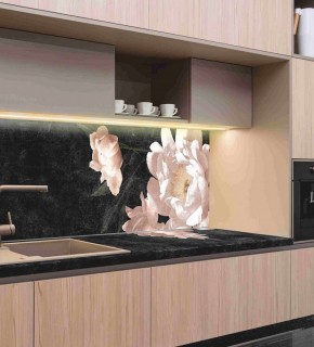 Кухонный фартук со столешницей (А-05) в едином стиле (3050 мм) в Нягани - nyagan.ok-mebel.com | фото