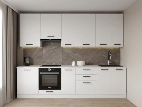 Кухонный гарнитур Белый Глянец 3000 h950 (Стол. 26мм) в Нягани - nyagan.ok-mebel.com | фото