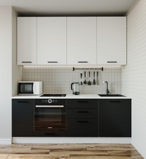 Кухонный гарнитур Графика 2200 (Стол. 38мм) в Нягани - nyagan.ok-mebel.com | фото