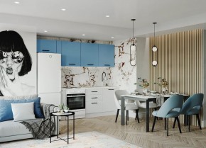 Кухонный гарнитур Капри 2550 (Стол. 26мм) в Нягани - nyagan.ok-mebel.com | фото