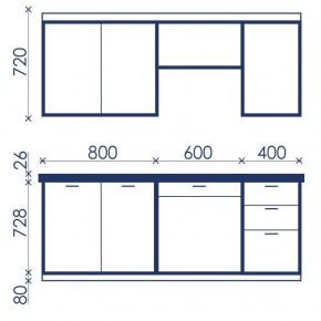 Кухонный гарнитур Ольвия-6 (1.8м) в Нягани - nyagan.ok-mebel.com | фото 4