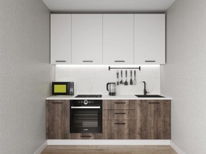 Кухонный гарнитур Старое Дерево 2200 h950 (Стол. 38мм) в Нягани - nyagan.ok-mebel.com | фото