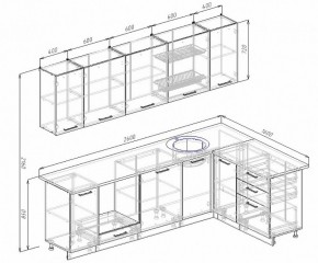 Кухонный гарнитур угловой Бланка 2600х1600 (Стол. 26мм) в Нягани - nyagan.ok-mebel.com | фото 2