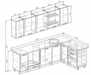 Кухонный гарнитур угловой Бланка 2600х1600 (Стол. 38мм) в Нягани - nyagan.ok-mebel.com | фото 2