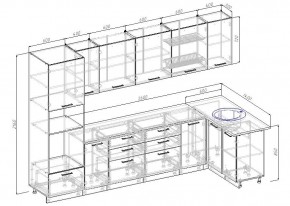 Кухонный гарнитур угловой Демо 3200х1400 (Стол. 26мм) в Нягани - nyagan.ok-mebel.com | фото 2