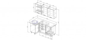 Кухонный гарнитур угловой Капри 1000*1800 (Стол. 38мм) в Нягани - nyagan.ok-mebel.com | фото 2